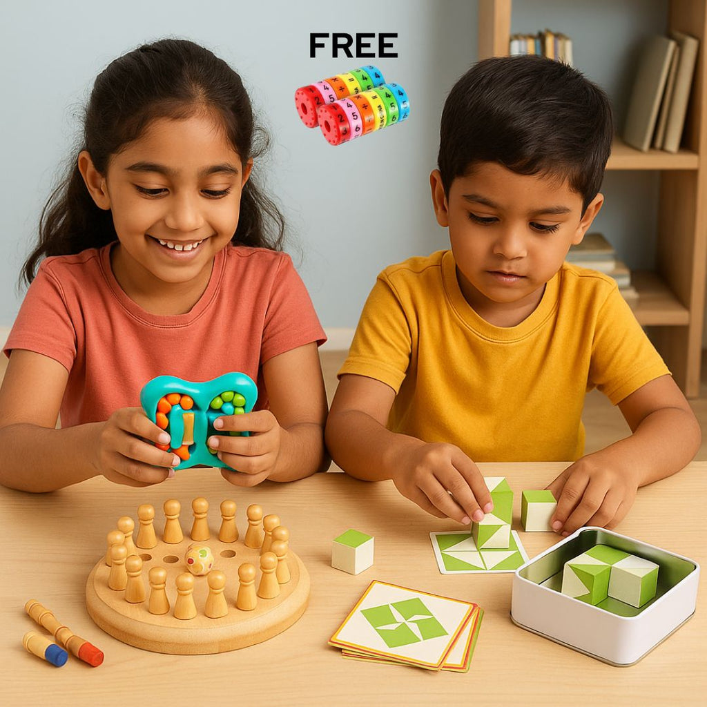 BUY 3 GET 1 FREE Combo: Memory Chess+Puzzle Game+3D Jigsaw Puzzle [Math Toy (FREE)]