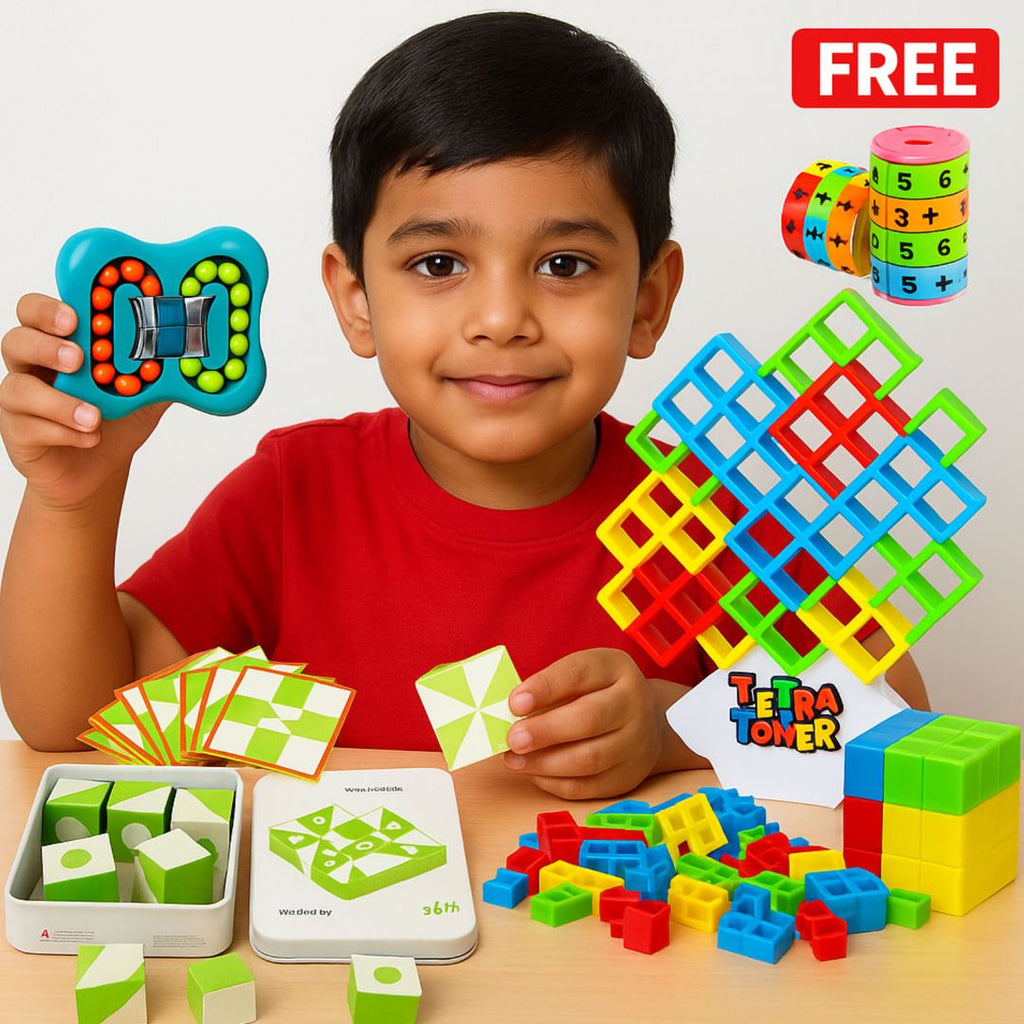BUY 3 GET 1 FREE Combo: Swinging Tower+Puzzle Game+3D Jigsaw Puzzle [Math Toy (FREE)]