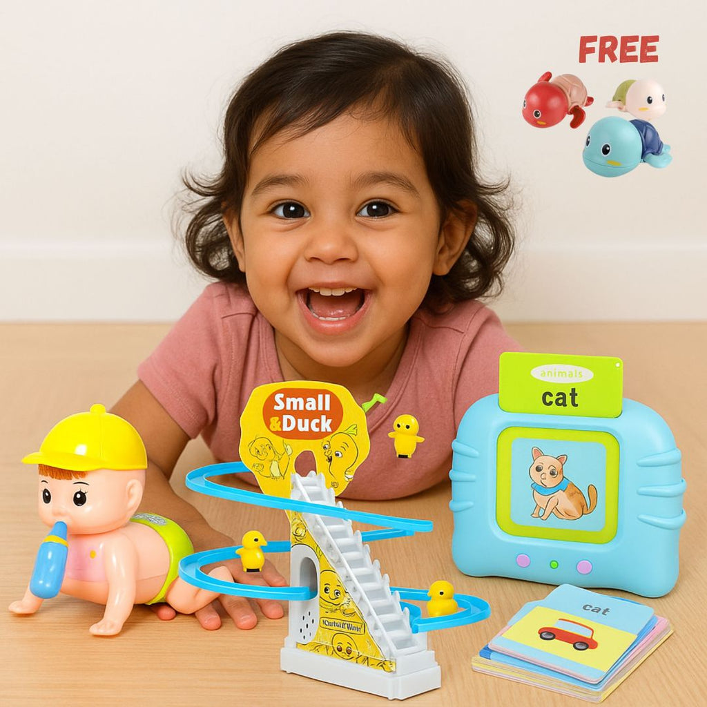 BUY 3 GET 1 FREE Combo: Little Mover Toy+Quack Quack Adventure+Echo Play Cards [Swim Pet (FREE)]