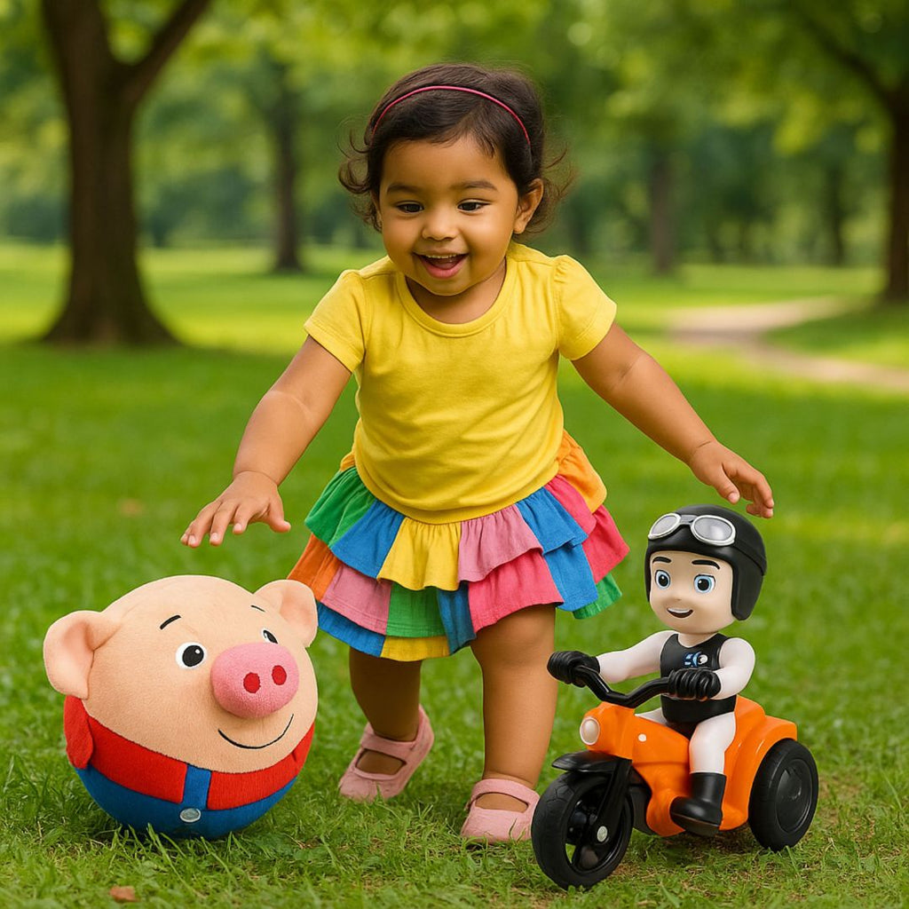 2 in 1 combo offer: Cute Delivery Boy and Pig Toy